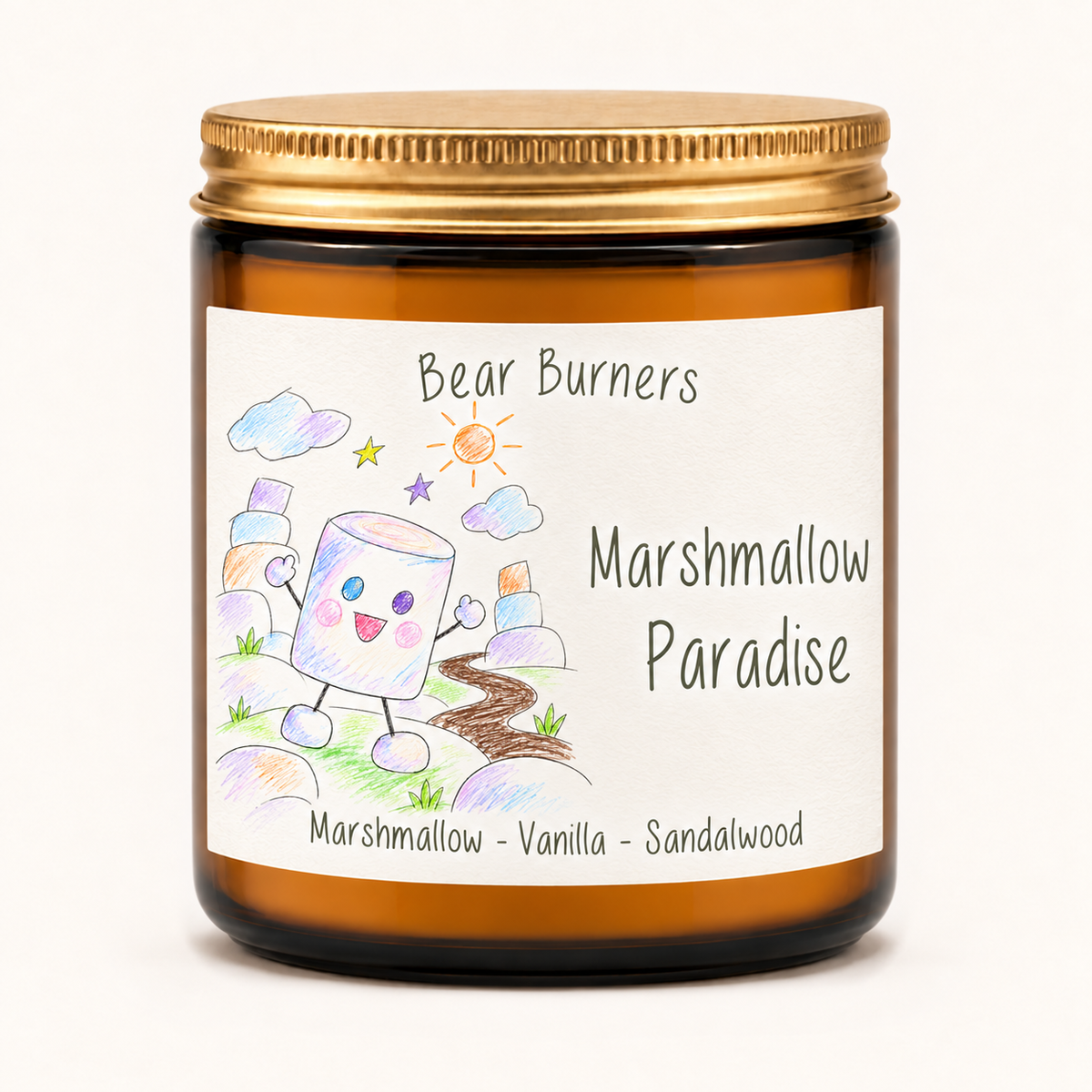Marshmallow Paradise - Amber Jar Candle