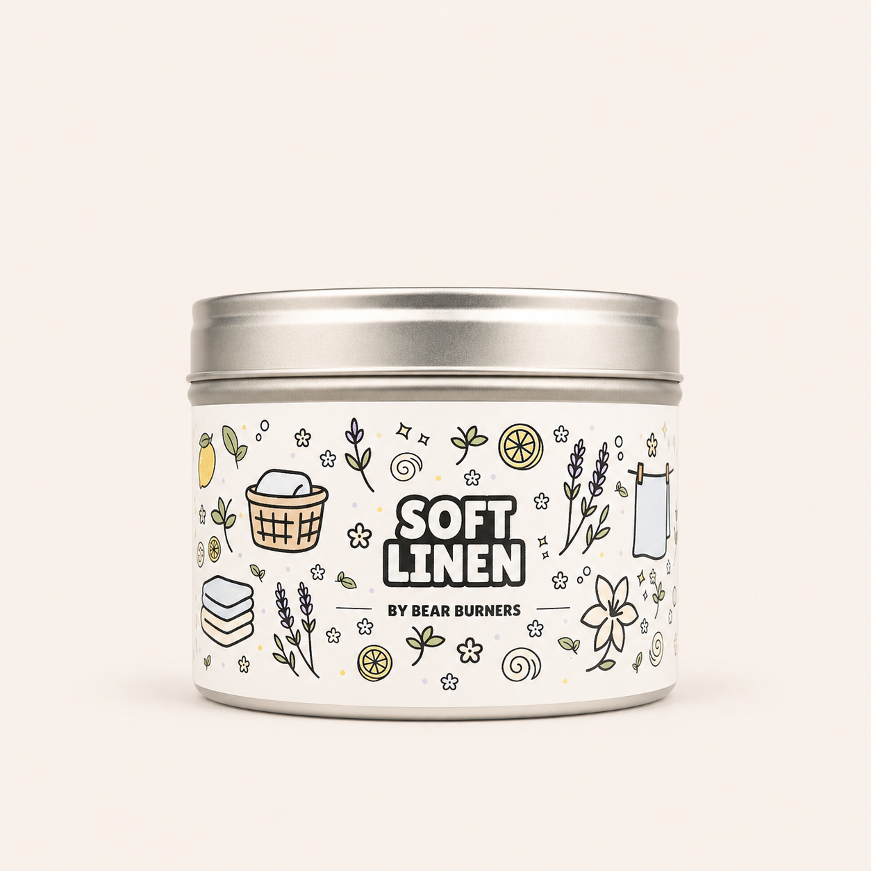Soft Linen — Tin Candle