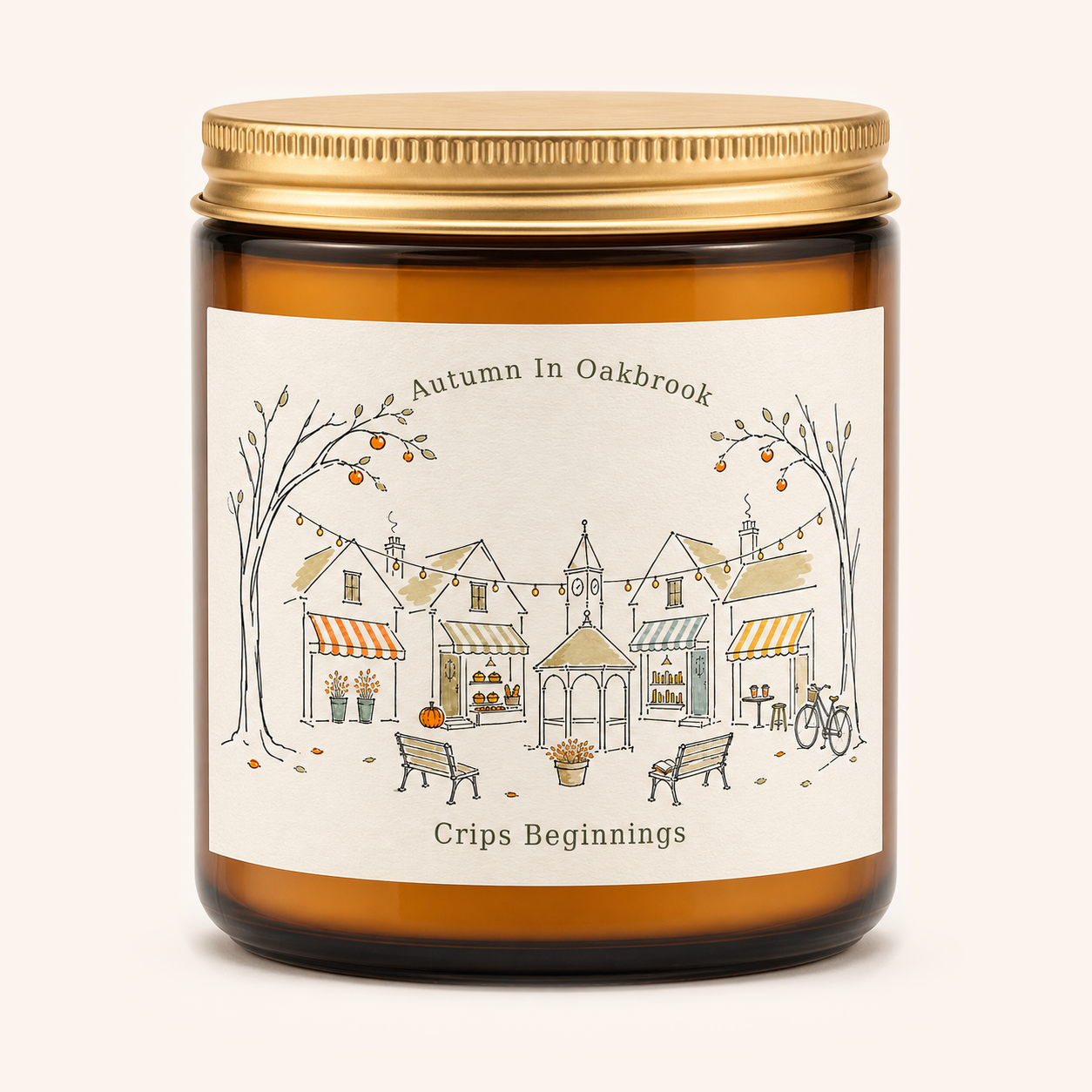 Crisp Beginnings — Autumn in Oakbrook Vintage Jar Candle