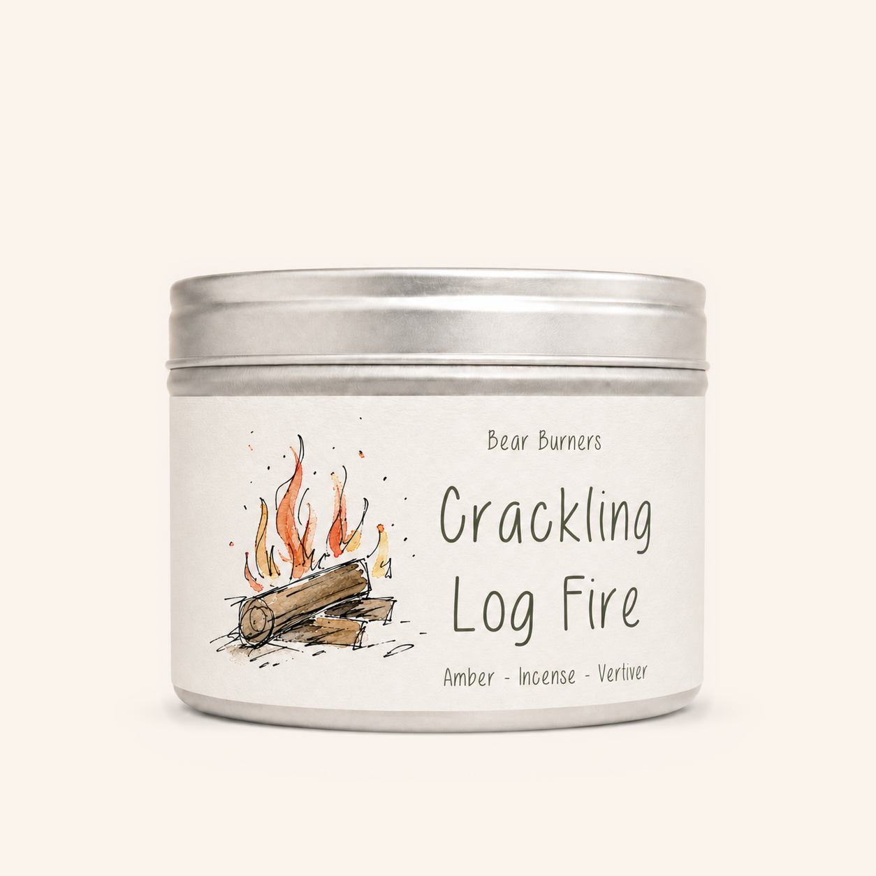 Crackling Log Fire — Autumn Collection tin candle