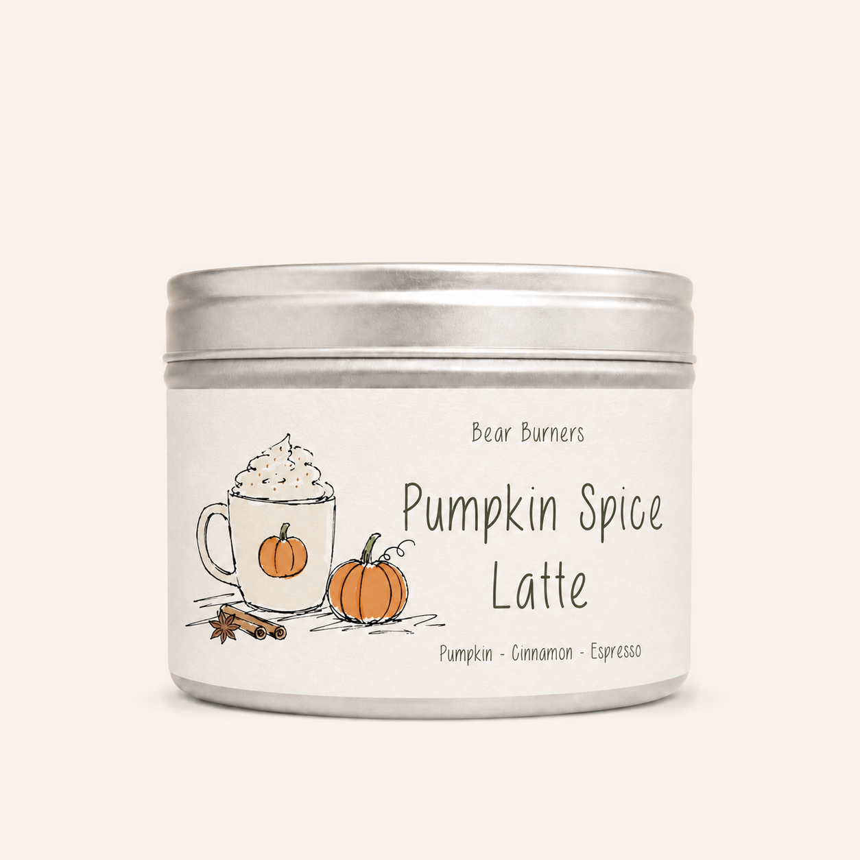 Pumpkin Spice Latte — Autumn Collection tin candle