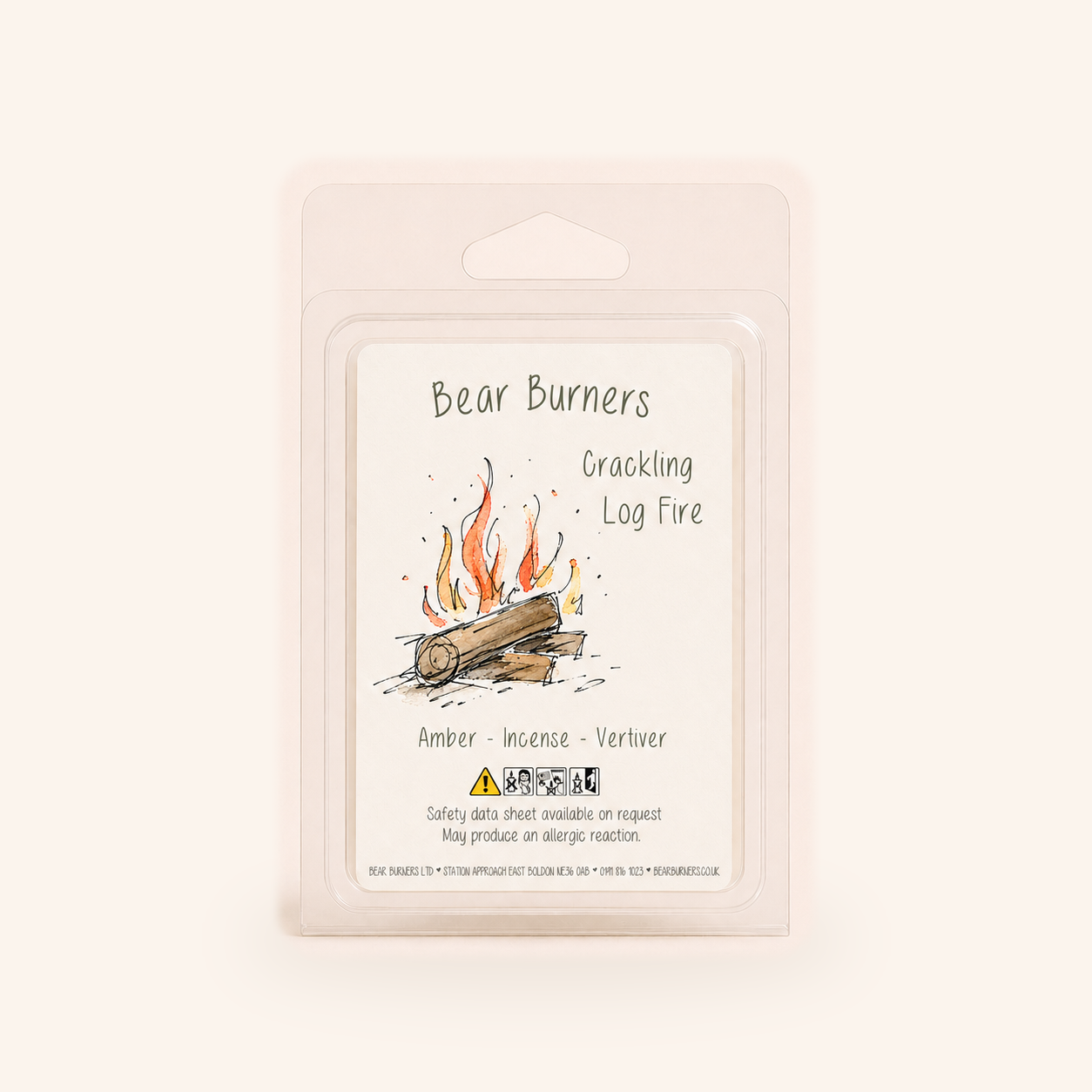 Crackling Log Fire — Autumn Collection wax melt pack