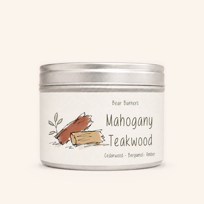 Mahogany Teakwood — Autumn Collection tin candle