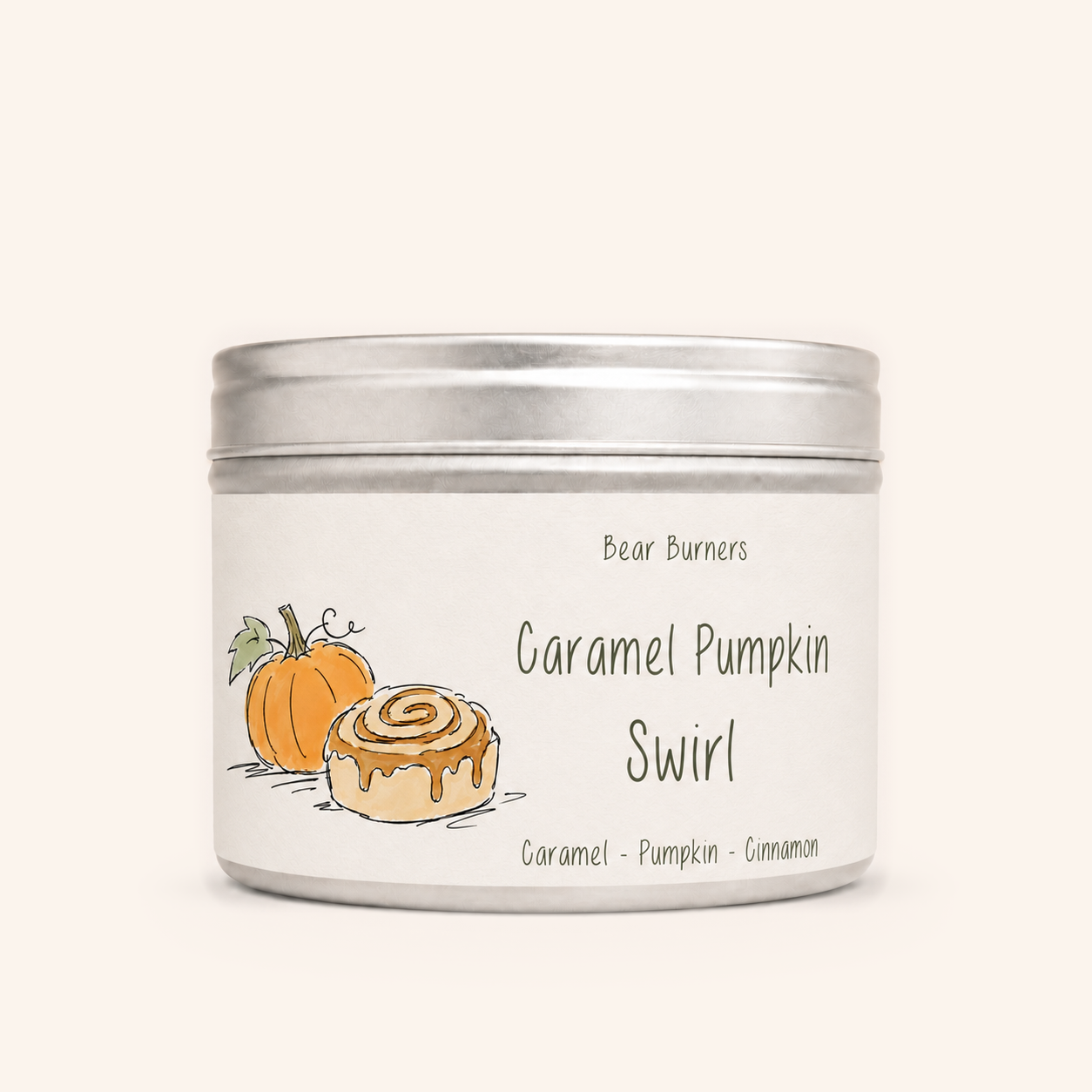 Caramel Pumpkin Swirl — Autumn Collection tin candle
