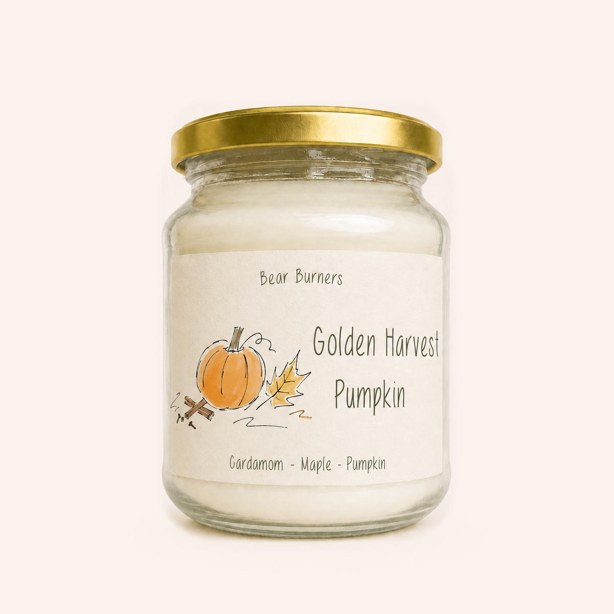 Golden Harvest Pumpkin — Autumn Collection Amber Jar Candle