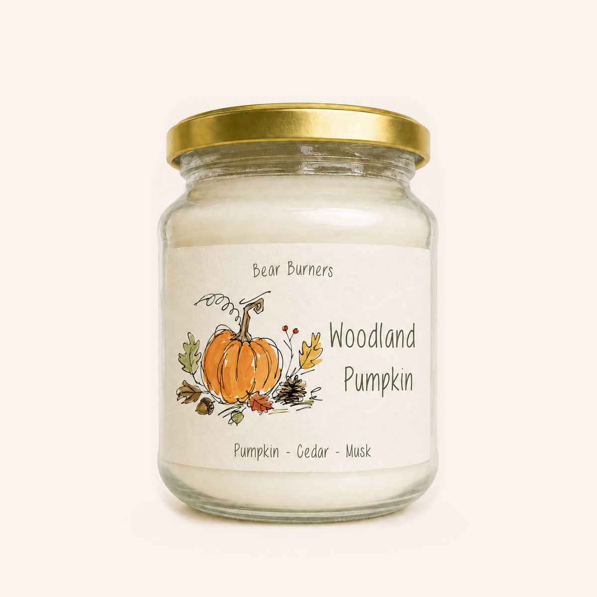 Woodland Pumpkin — Autumn Collection Amber Jar Candle