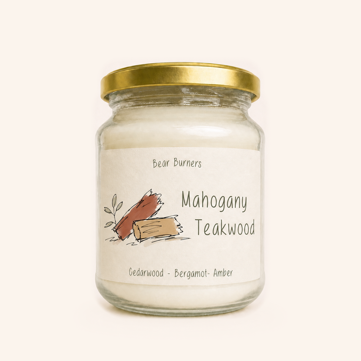 Mahogany Teakwood — Autumn Collection Amber Jar Candle