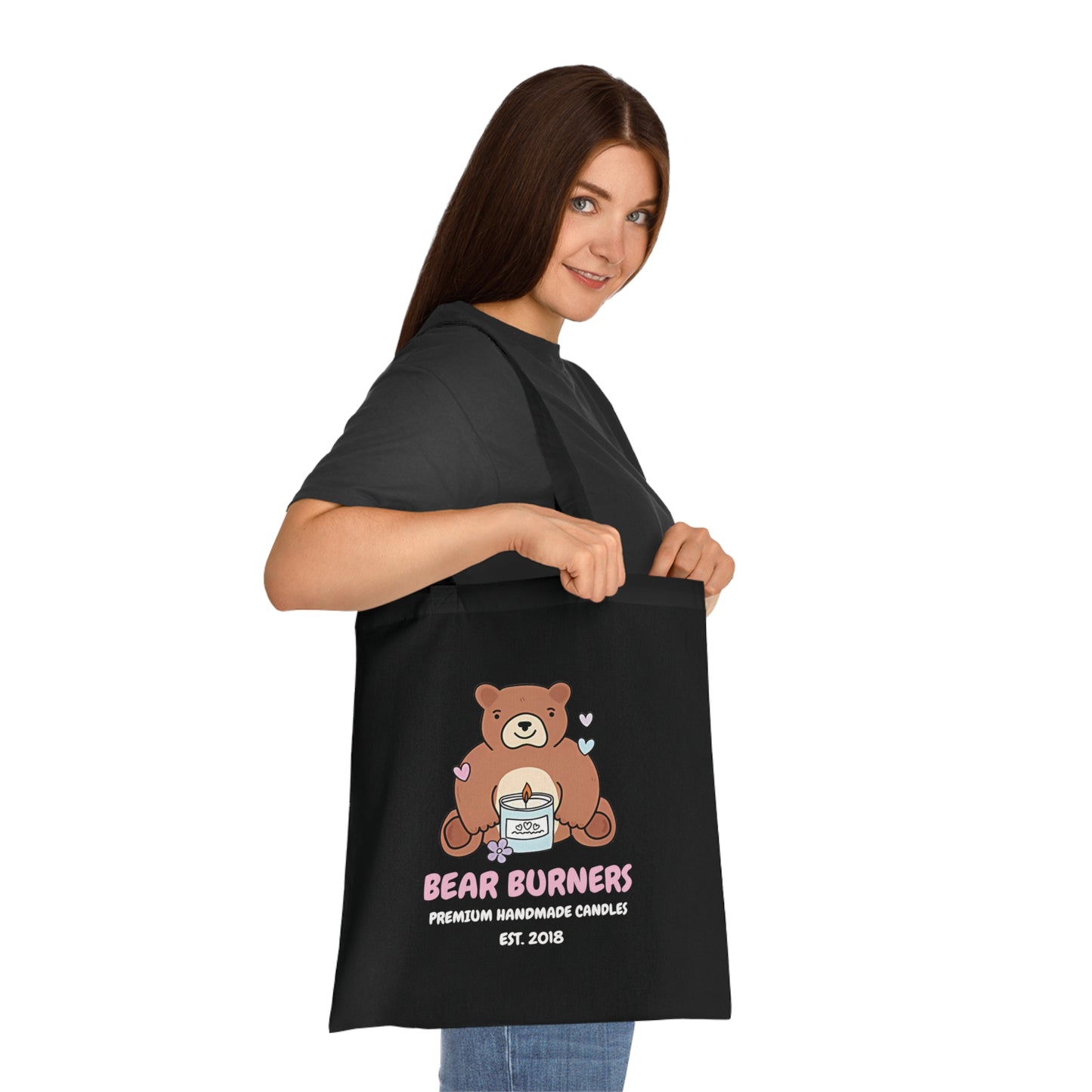 Bear Candle Logo Cotton Tote