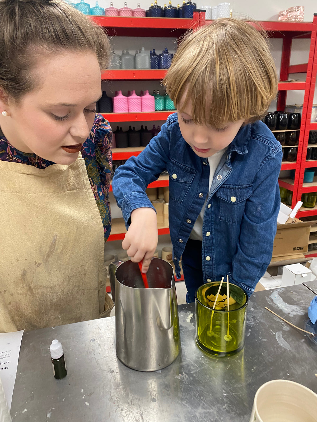 Bobby & Mam in the workshop