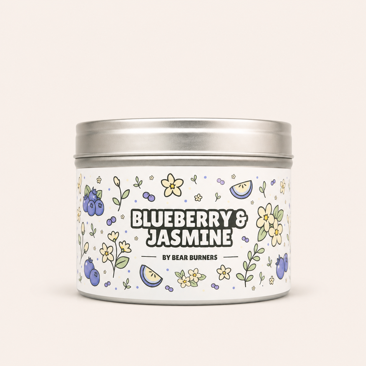 Blueberry & Jasmine — Tin Candle
