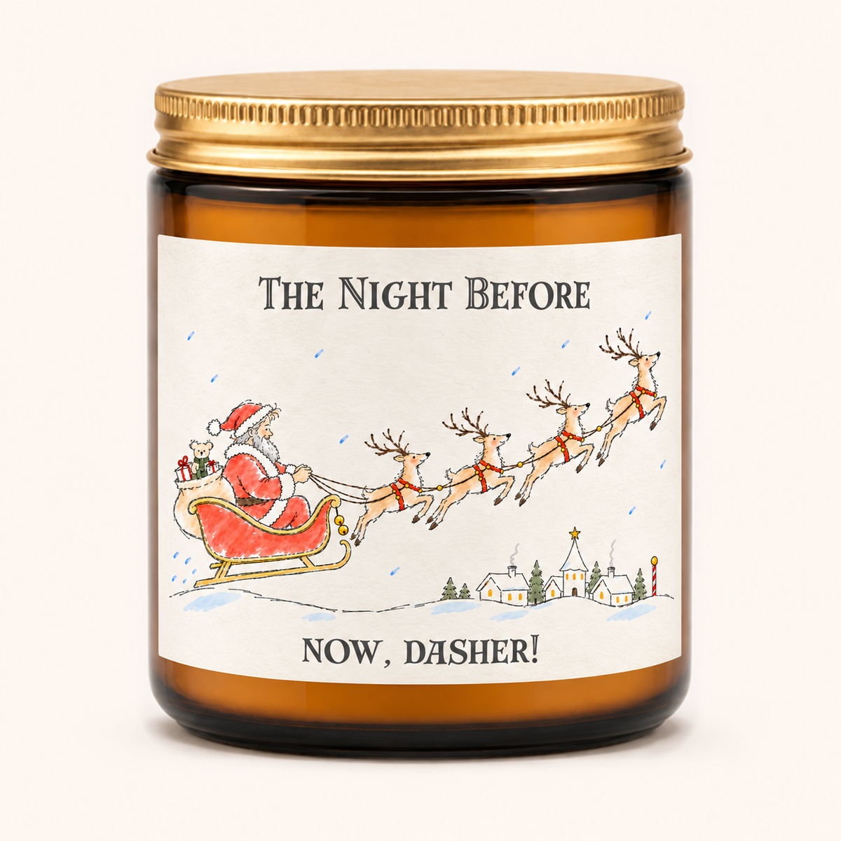Now, Dasher! — The Night Before 25cl Amber Jar Candle