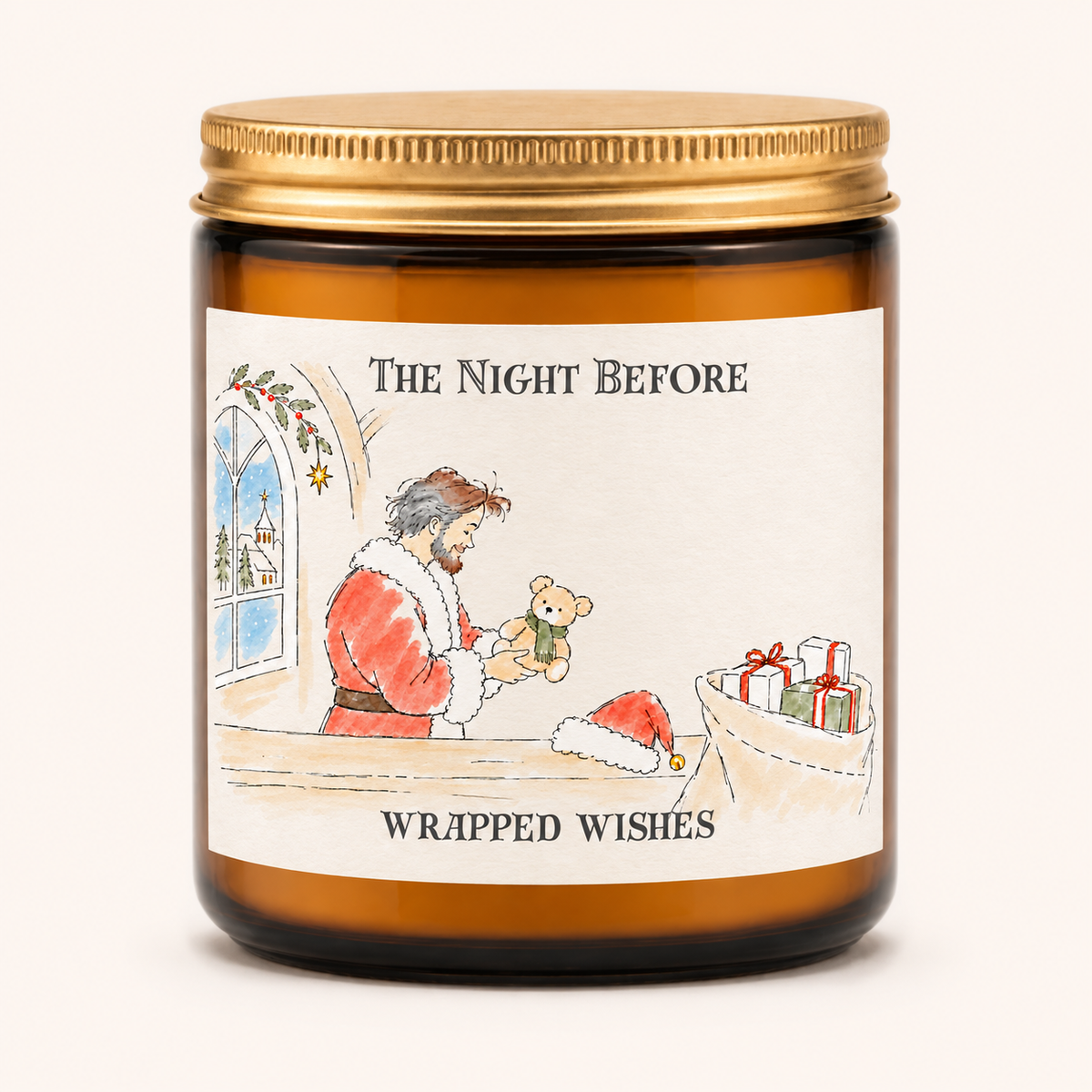 Wrapped Wishes — The Night Before 25cl Amber Jar Candle
