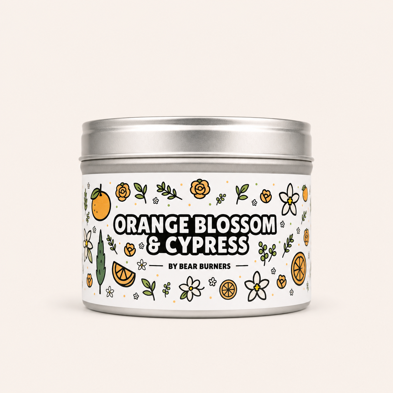 Orange Blossom & Cypress — Tin Candle