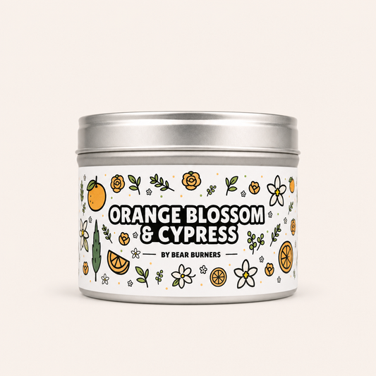Orange Blossom & Cypress — Tin Candle